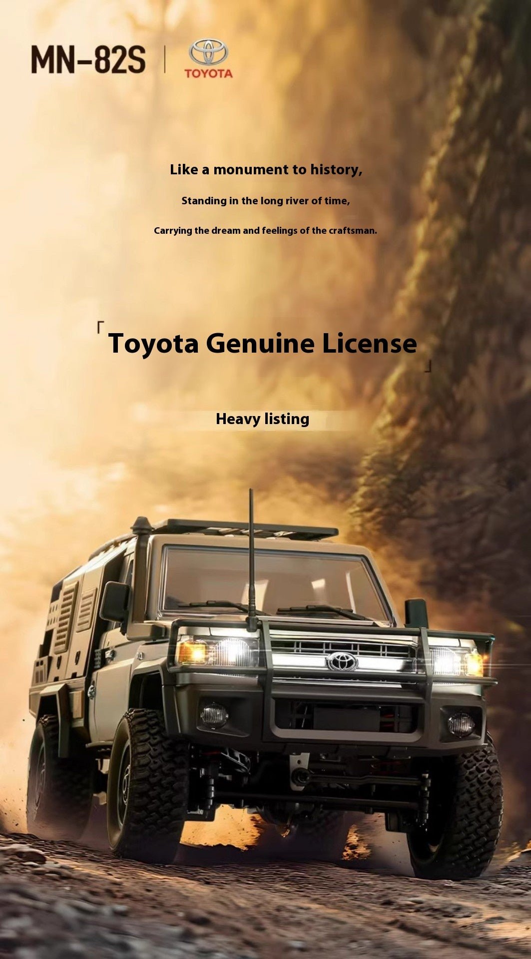 Toyota LC79 MN82S Remote Control Four-wheel Off-road Pickup Car - Image 3