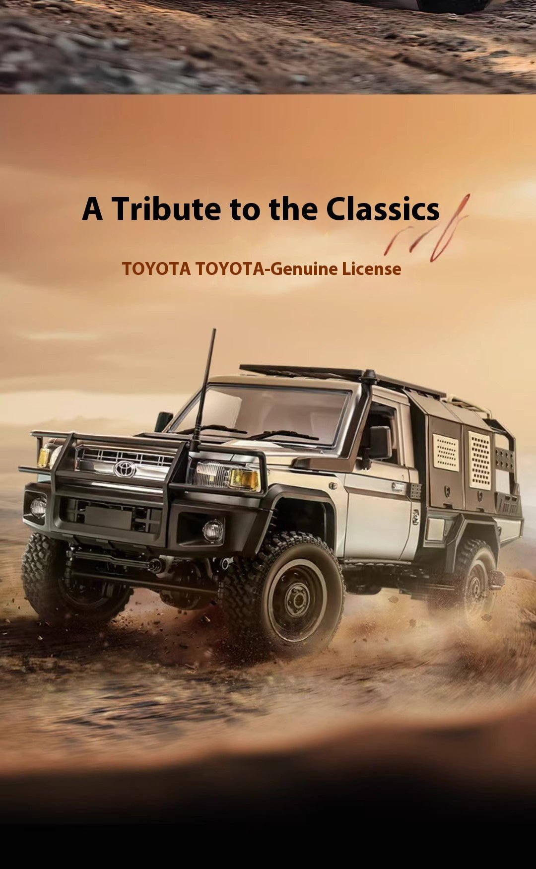 Toyota LC79 MN82S Remote Control Four-wheel Off-road Pickup Car - Image 4