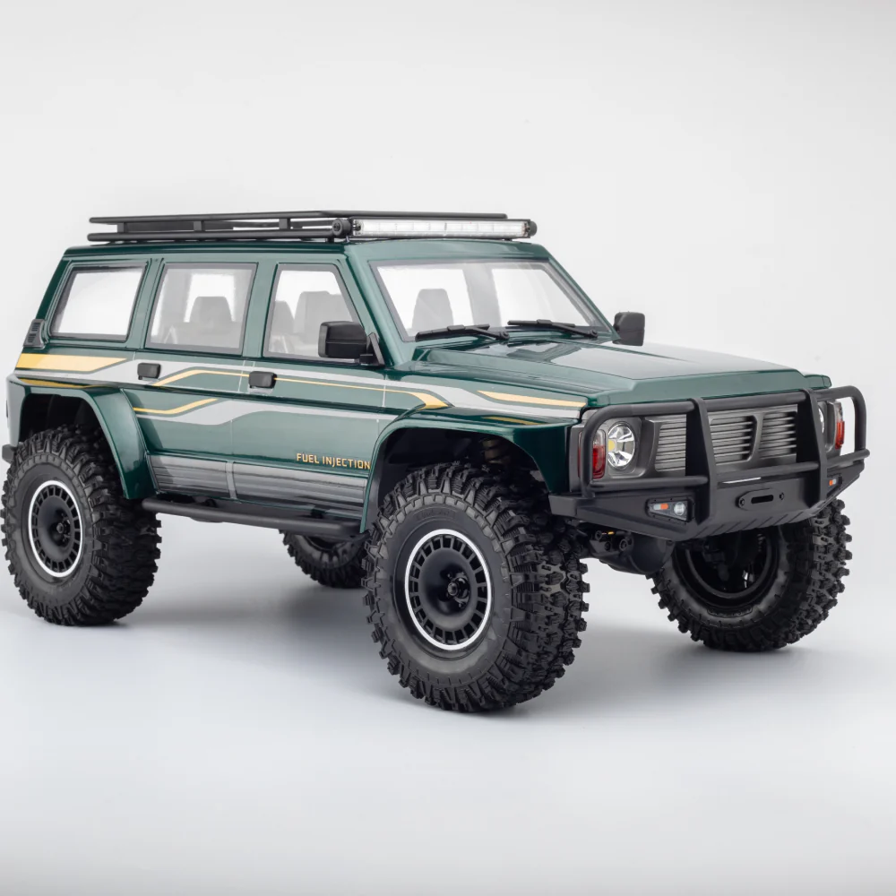 Yikong 1/10 4WD Tank Turn RC BL Crawler - Green - Image 4