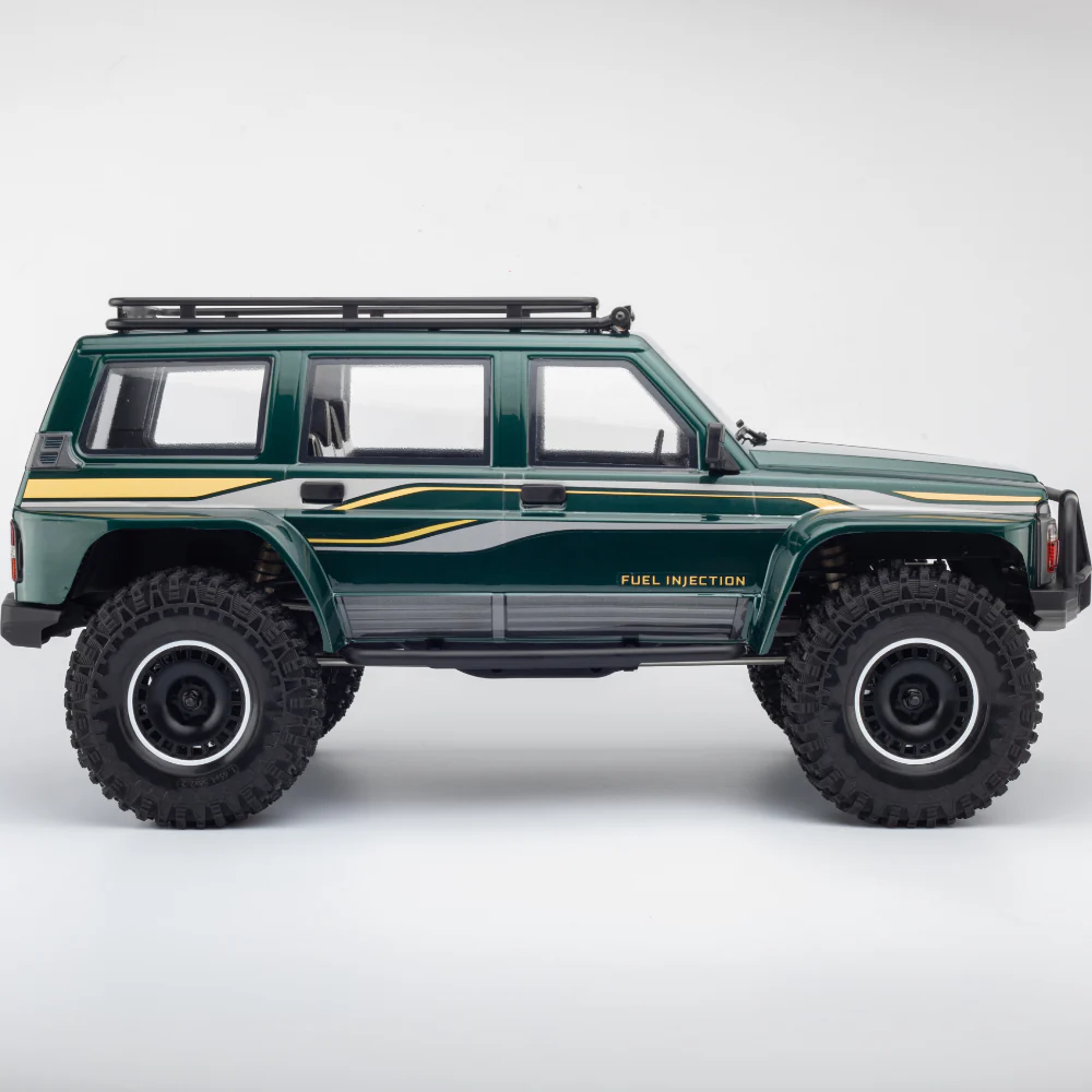 Yikong 1/10 4WD Tank Turn RC BL Crawler - Green - Image 5